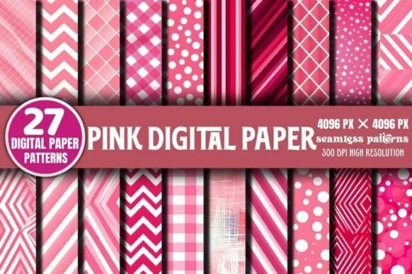 Download Pink Digital Paper Pack Bundle - Digital paper pack Collection