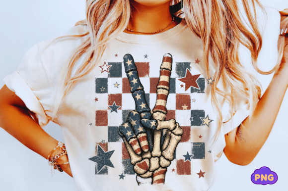 Download 4th of July Skeleton Hand PNG, American - Skeleton Collection