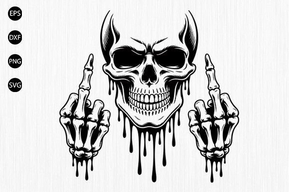 Download Skull Middle Finger Svg, Skeleton Svg - Skeleton Collection