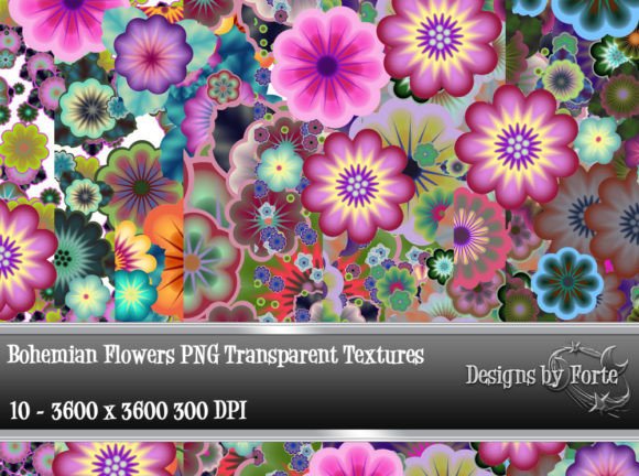Download Bohemian Flower PNG Transparent Textures - Bohemian Collection