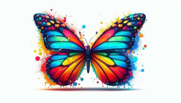 Download Bold Rainbow Butterfly - Premium Bundle