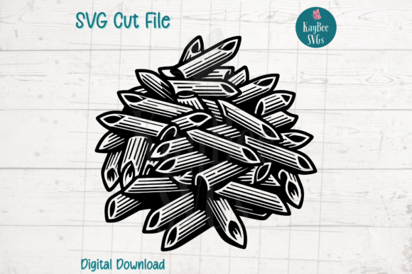 Download Penne Pasta SVG Cut File - Penne Collection