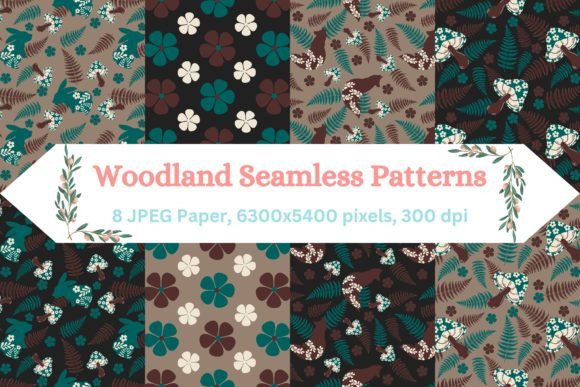 Download Woodland Digital Paper Pack - Digital paper pack Collection